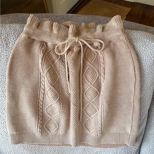 Free People Tan Knit Skirt